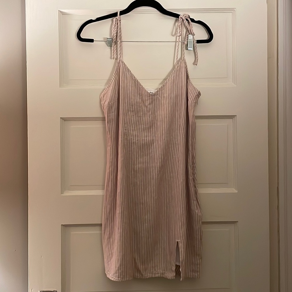 NWOT Abercrombie and Fitch linen blend slip dress
